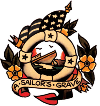 Sailor Jerry 'A Sailor's Grave' lifesaver tattoo